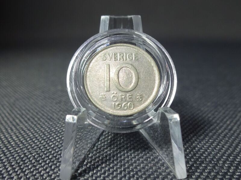 Silbermünze Schweden 1960 10 Öre Sverige Krone Silbermünze Schweden 1960 10 Öre Sverige Krone