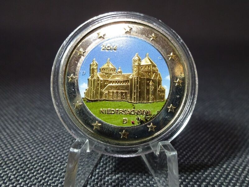 Münze Deutschland 2017 D 2 Euro Niedersachsen Farbe Teilvergoldet