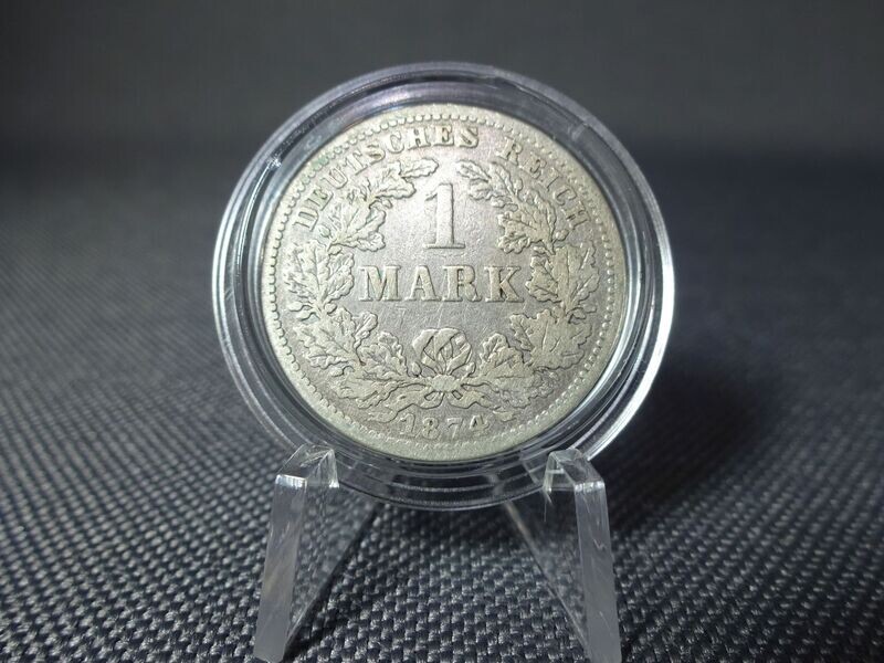 Silbermünze Deutsches Kaiserreich 1874 F 1 Mark Stuttgart