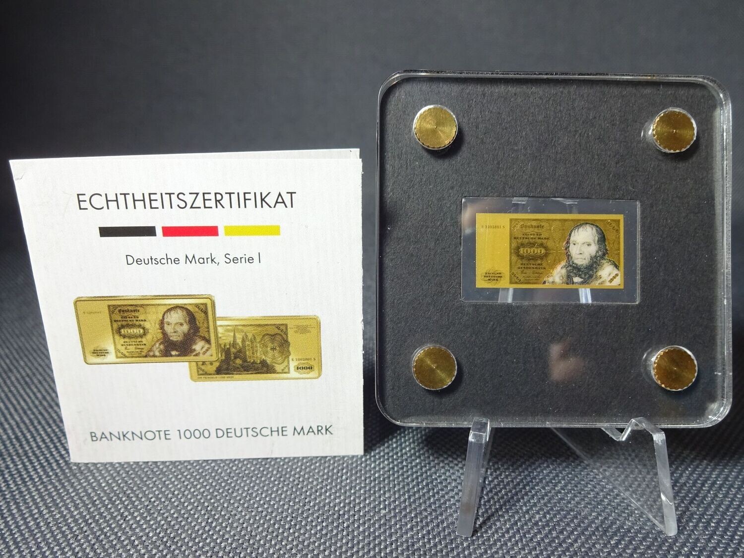 Goldbarren Deutschland 1000 Deutsche Mark Banknote Geldschein Farbe 1/500 Oz Unze