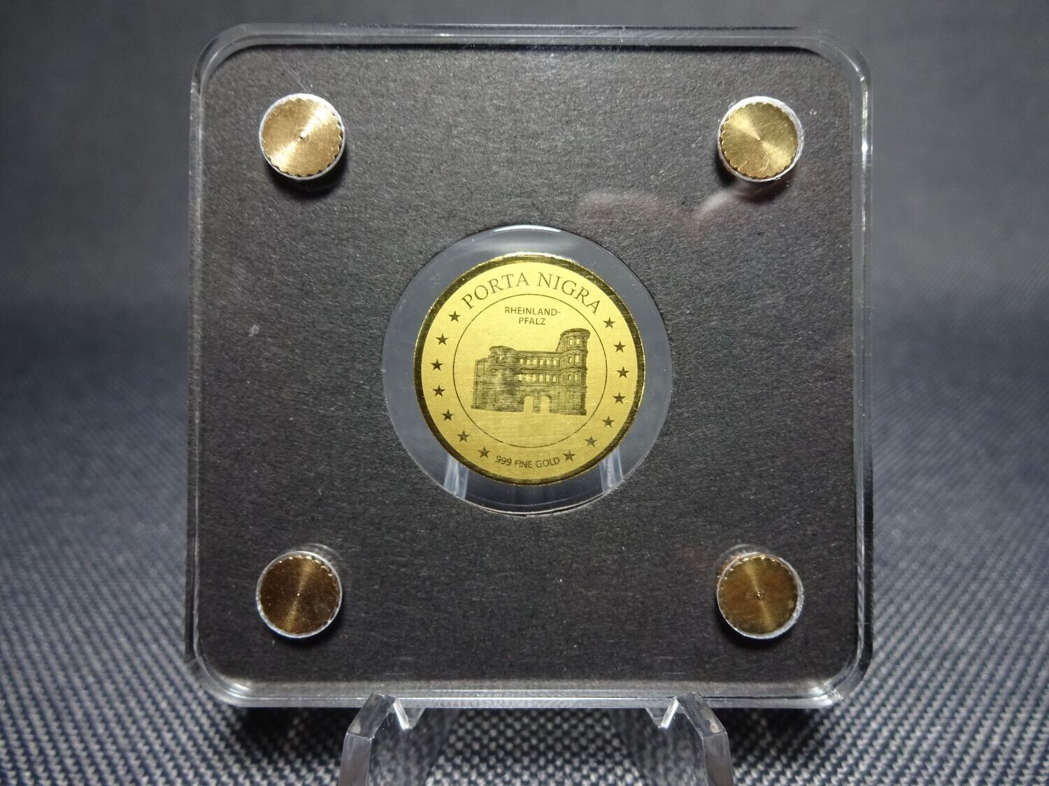 Goldmünze Tschad 3000 Francs Rheinland-Pfalz Porta Nigra 1/500 Oz Unze