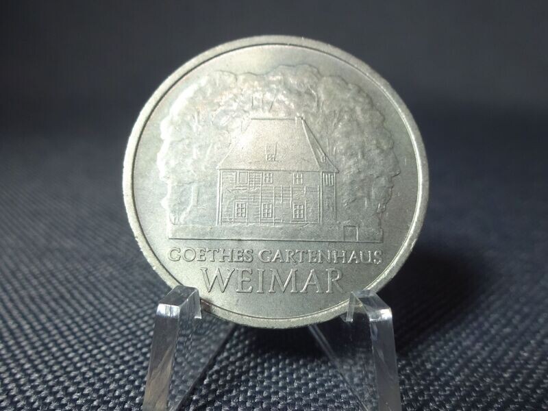 Münze DDR 1982 5 Mark Goethes Gartenhaus Weimar Gedenkmünze