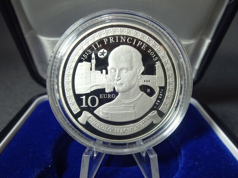 Silbermünze San Marino 2013 10 Euro Niccolo' Machiavelli PP Proof