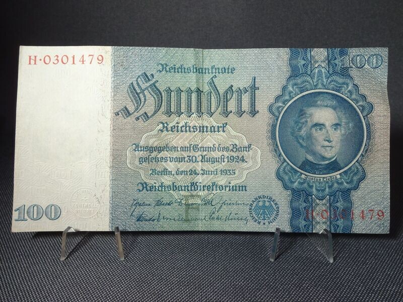 Banknote Drittes Reich 1935 100 Reichsmark Reichsbanknote Geldschein Banknote Drittes Reich 1935 100 Reichsmark Reichsbanknote Geldschein