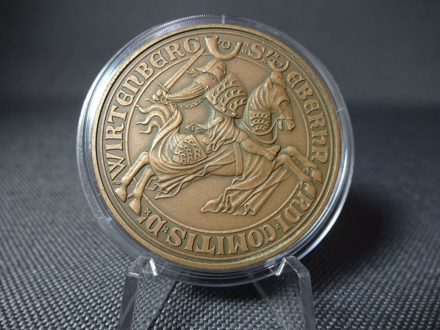 Medaille Deutschland Siegel Replikat Eberhard I. Ritter Pferd Staaliche Münze Stuttgart Medaille Deutschland Siegel Replikat Eberhard I. Ritter Pferd Staaliche Münze Stuttgart