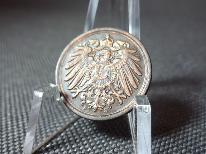 Münze Deutsches Kaiserreich 1914 E 1 Pfennig Muldenhütten Patina