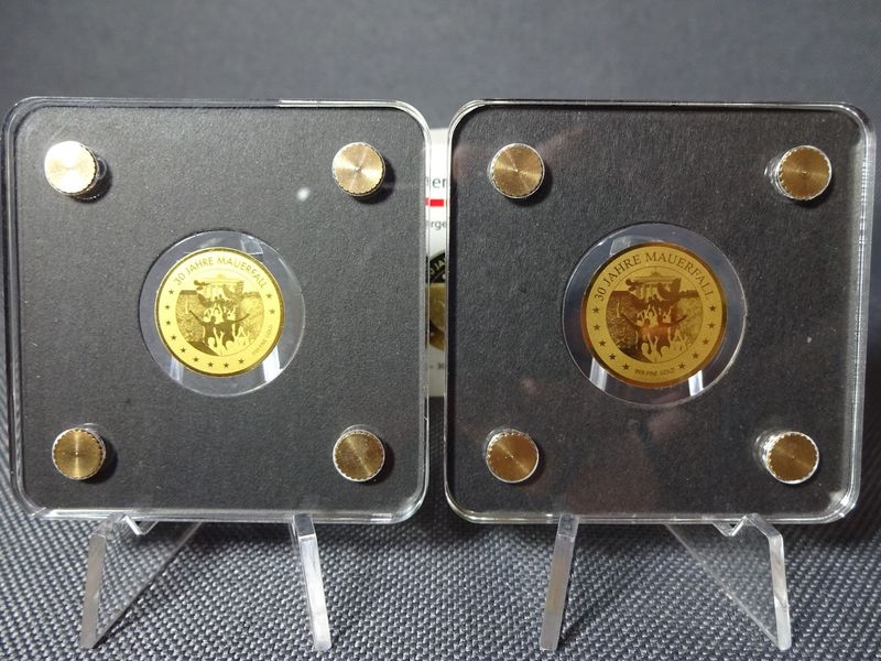 Goldmünzen Set Tschad 2019 2020 30 Jahre Mauerfall Brandenburger Tor 2x 1/500 Oz Unze