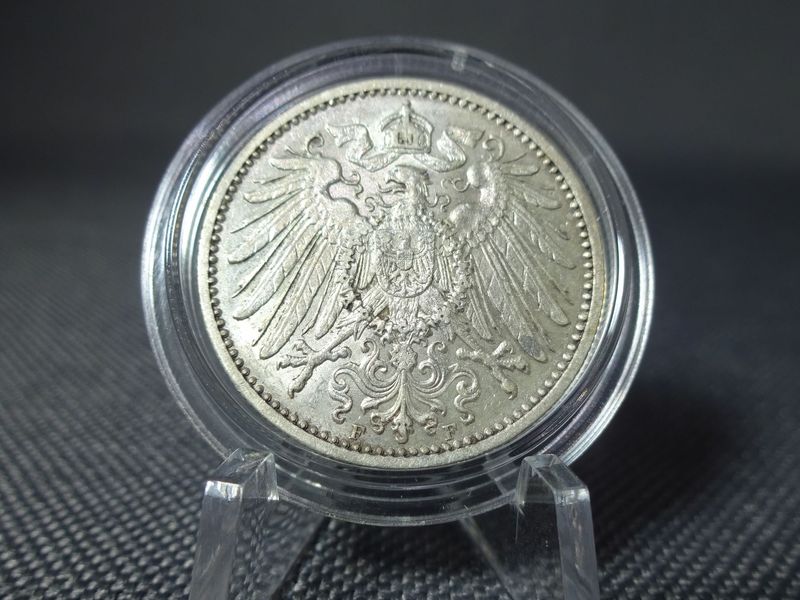 Silbermünze Deutsches Kaiserreich 1910 F 1 Mark Stuttgart (2.) Silbermünze Deutsches Kaiserreich 1910 F 1 Mark Stuttgart (2.)