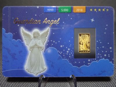 Goldmünze 2018 Salomon Inseln 10 Dollar Guardian Angel Schutzengel Goldcard Goldbarren 0,5 g