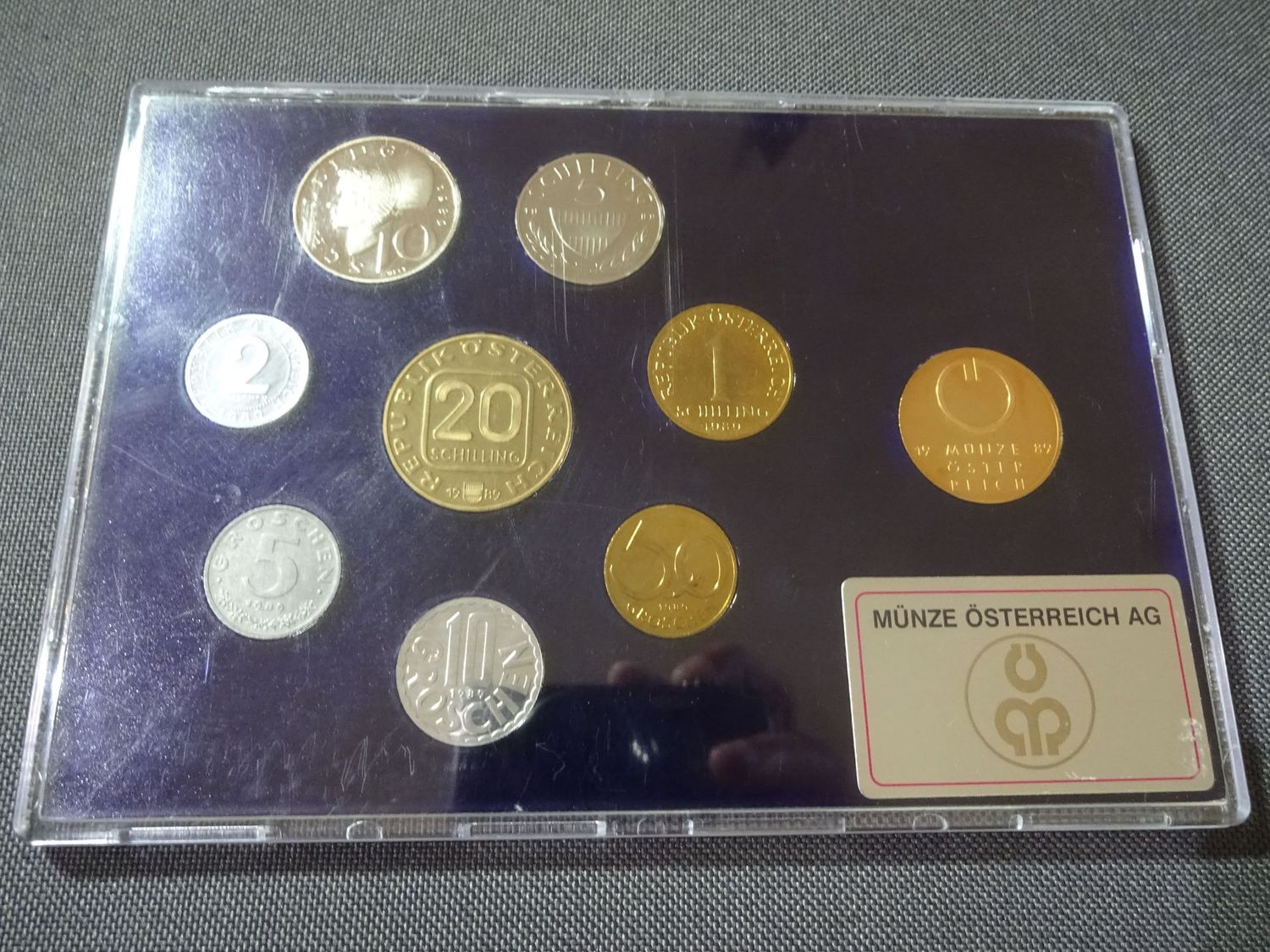 Kursmünzensatz KMS Set Österreich 1989 Medaille 2 Groschen - 20 Schilling Kursmünzensatz KMS Set Österreich 1989 Medaille 2 Groschen - 20 Schilling