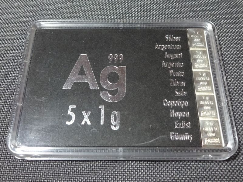 Silberbarren Combibar Valcambi Suisse Tafelbarren 5x 1 g