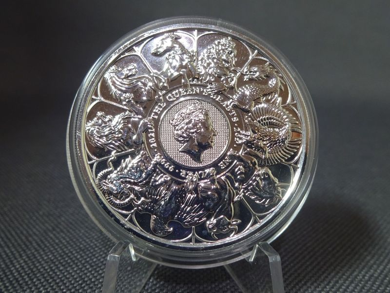 Silbermünze England 2021 5 Pounds Queens Beasts Complete Coin 2 Oz Unze Silbermünze England 2021 5 Pounds Queens Beasts Complete Coin 2 Oz Unze