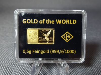 Goldbarren Mexiko Libertad Gold of the World 0,5 g