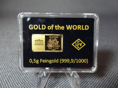 Goldbarren Österreich Wiener Philharmoniker Gold of the World 0,5 g