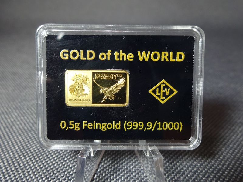 Goldbarren USA American Eagle Liberty Gold of the World 0,5 g