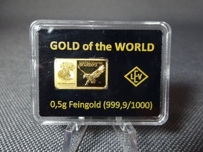 Goldbarren USA American Eagle Liberty Gold of the World 0,5 g