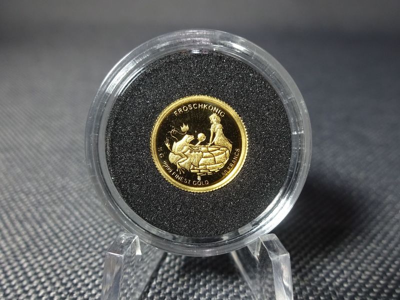 Goldmünze Burundi 2019 50 Francs Froschkönig Märchen PP Proof 0,5 g