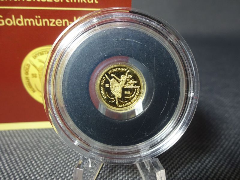 Goldmünze Cook Islands 2011 5 Dollars 20 Jahre Ballerina Russland PP Proof 0,5 g Goldmünze Cook Islands 2011 5 Dollars 20 Jahre Ballerina Russland PP Proof 0,5 g