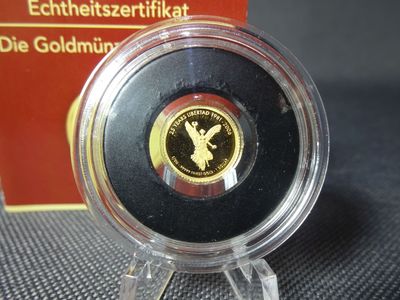 Goldmünze Fidschi Fiji 2007 1 Dollar 25 Jahre Libertad PP Proof 0,5 g