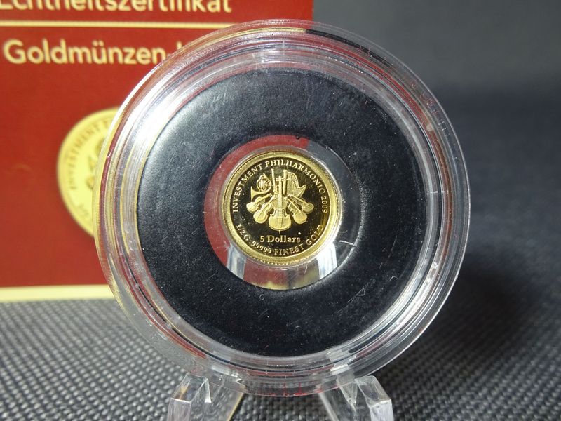 Goldmünze Nauru 2009 5 Dollars Philharmoniker PP Proof 0,5 g Goldmünze Nauru 2009 5 Dollars Philharmoniker PP Proof 0,5 g