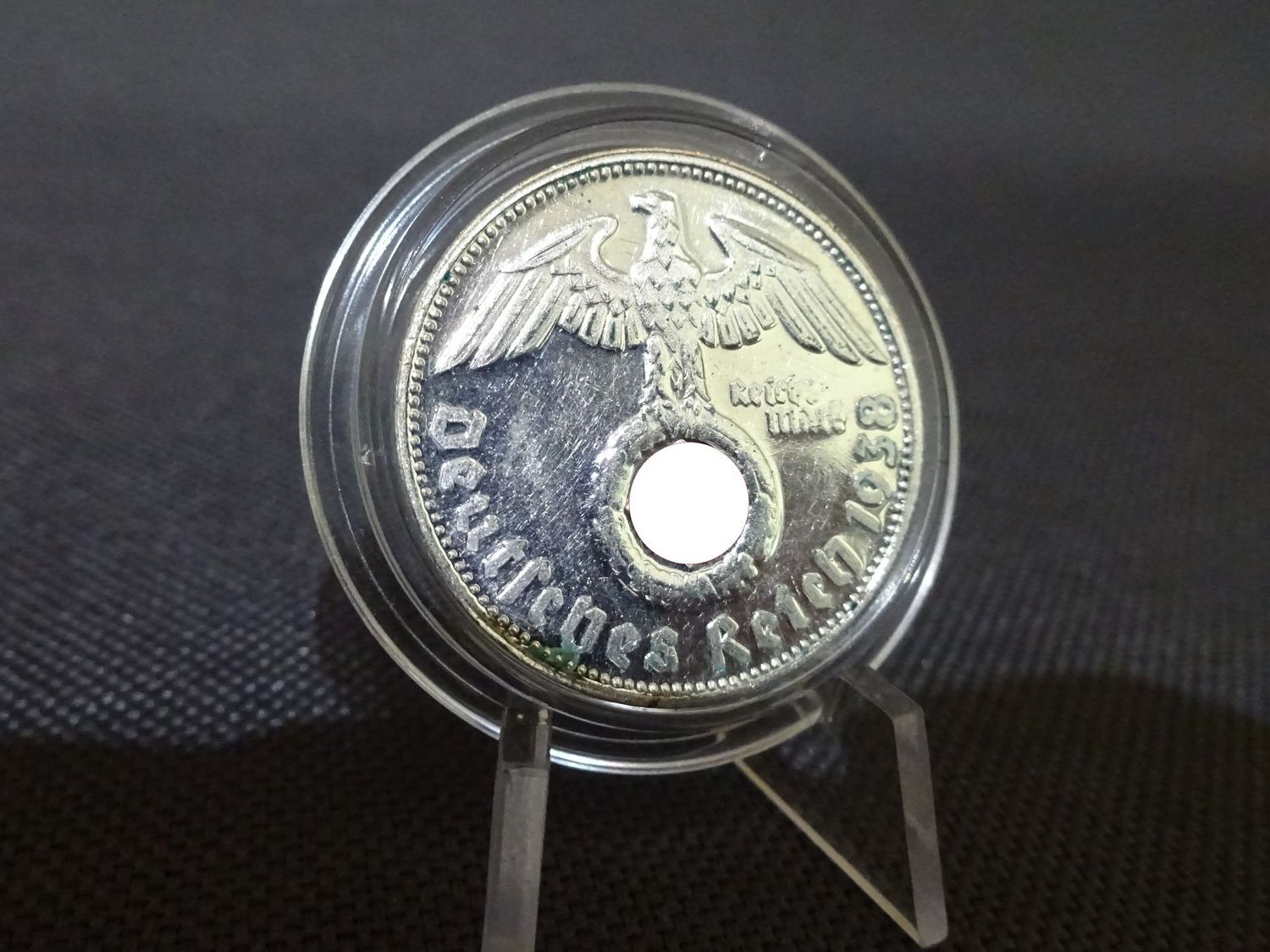 Probemünze Drittes Reich 1938 2 Reichsmark Adolf Hitler 1889 Spätere Probe Versilbert PP Proof Selten