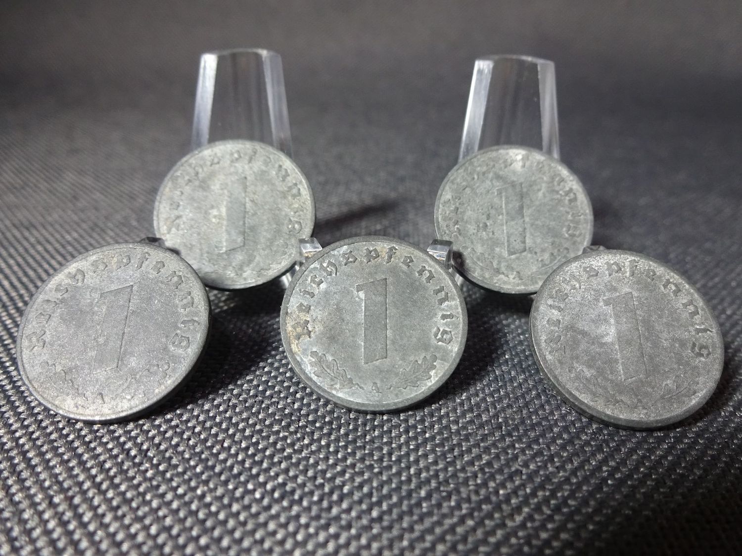 Münzen-Set Drittes Reich 1940 1941 1942 1943 1944 A 1 Reichspfennig Berlin