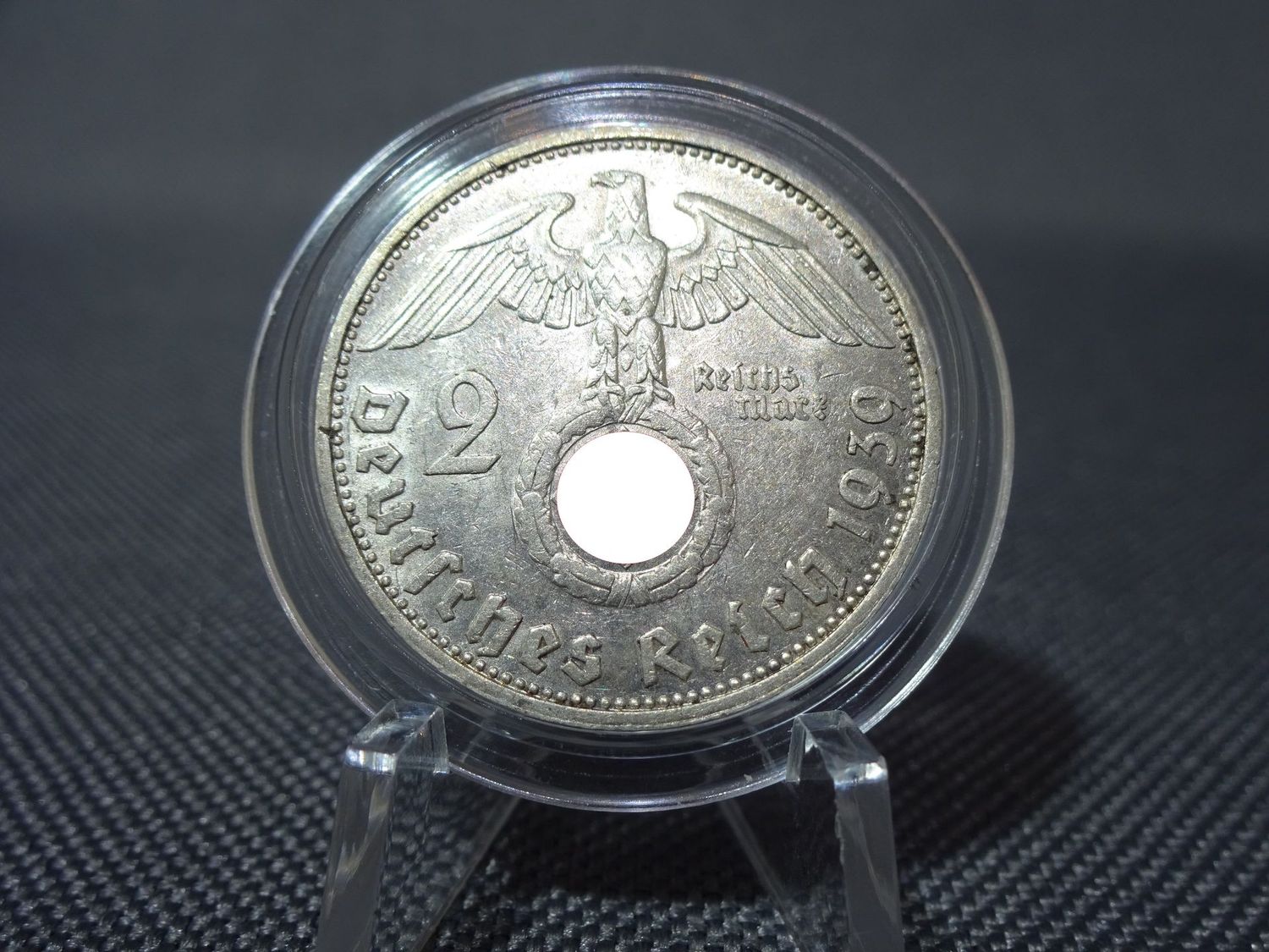 Silbermünze Drittes Reich 1939 G 2 Reichsmark Hindenburg Karlsruhe