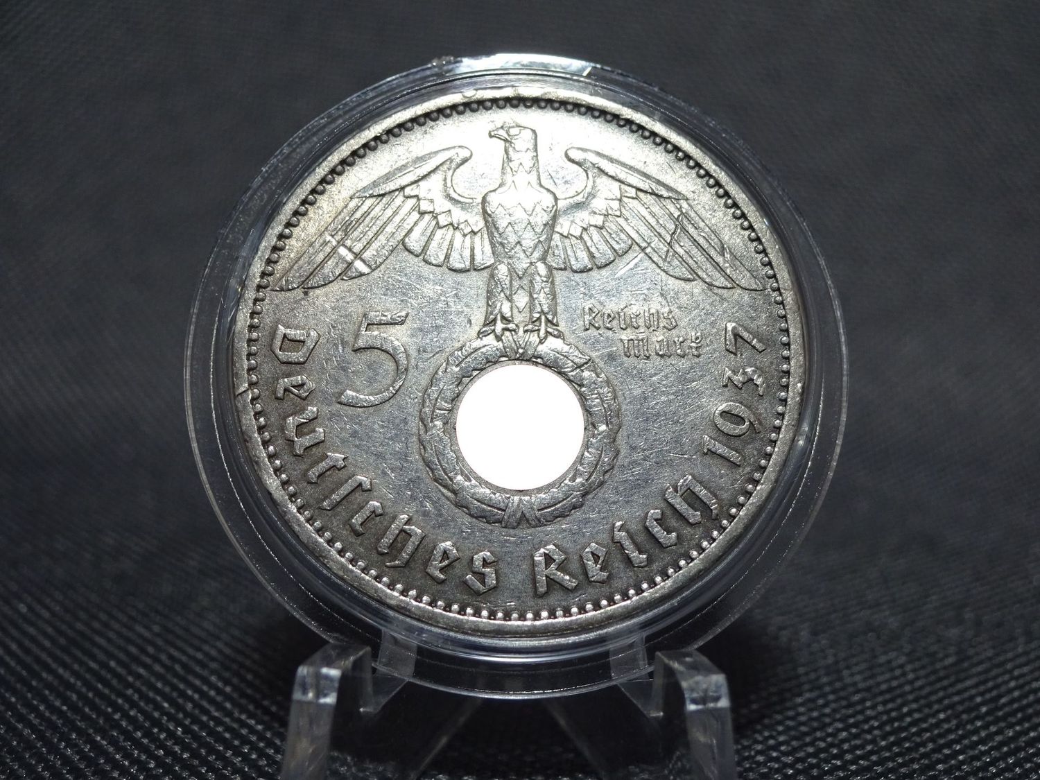 Silbermünze Drittes Reich 1937 A 5 Reichsmark Berlin Hindenburg Patina