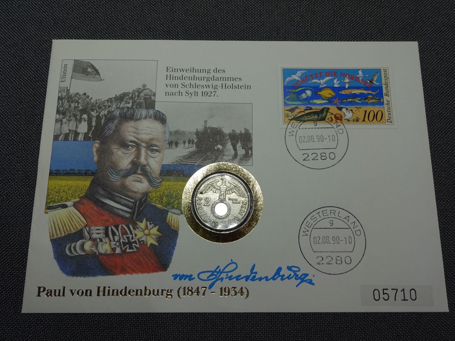 Numisbrief Silbermünze Drittes Reich 1938 A 2 Reichsmark Berlin Paul von Hindenburg