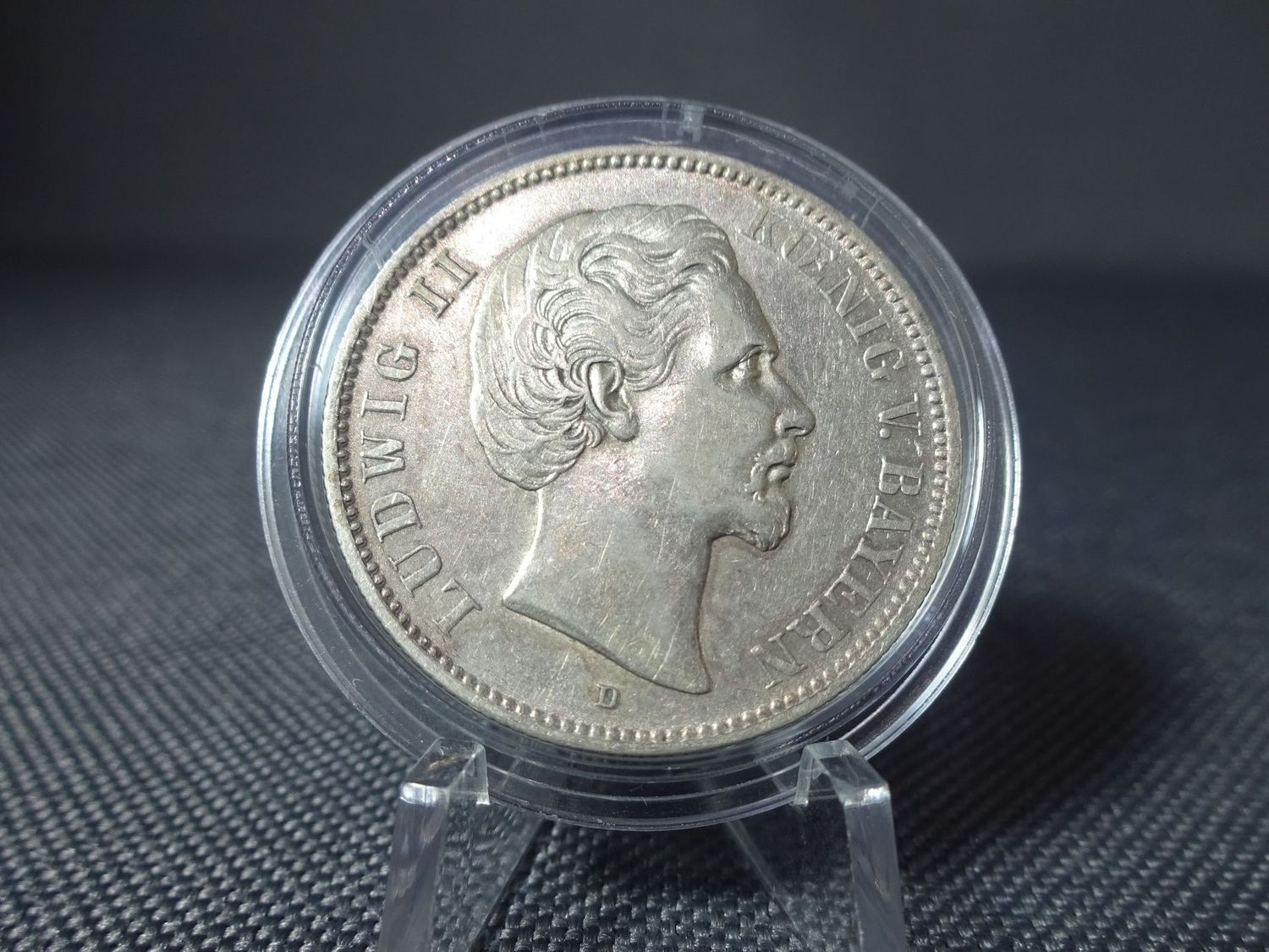 Silbermünze Deutsches Kaiserreich 1876 D 2 Mark König Ludwig II. Bayern