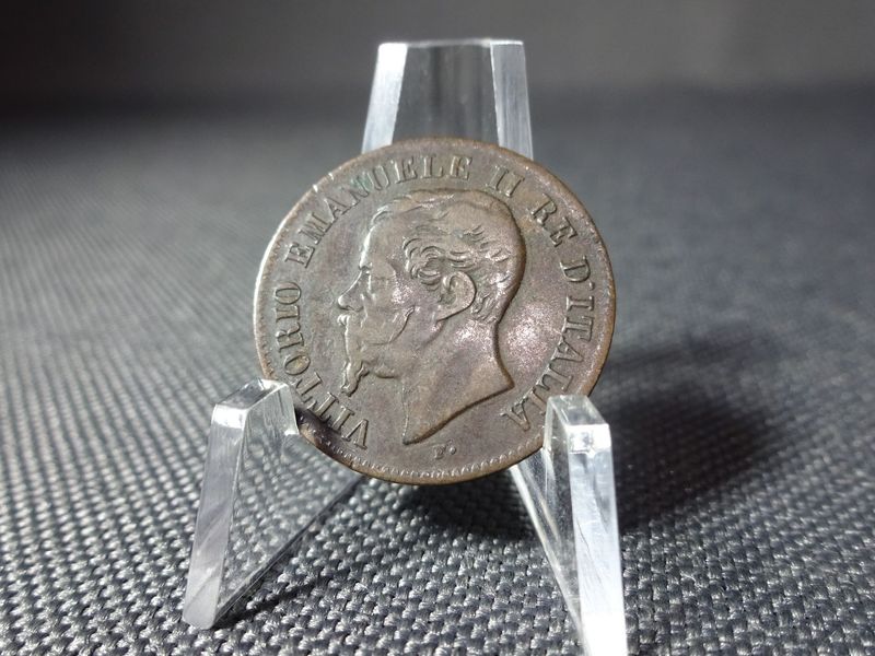 Münze Italien 1862 N 2 Centesimi Vittorio II. Neapel