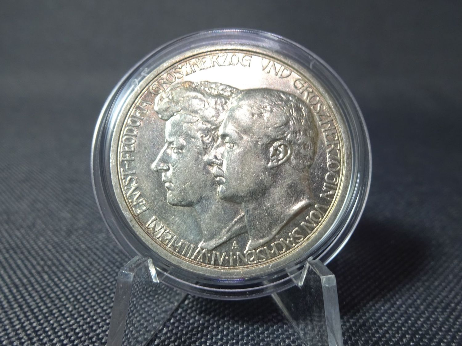 Silbermünze Deutsches Kaiserreich 1910 A 3 Mark Hochzeit Wilhelm Ernst Feodora Sachsen Weimar