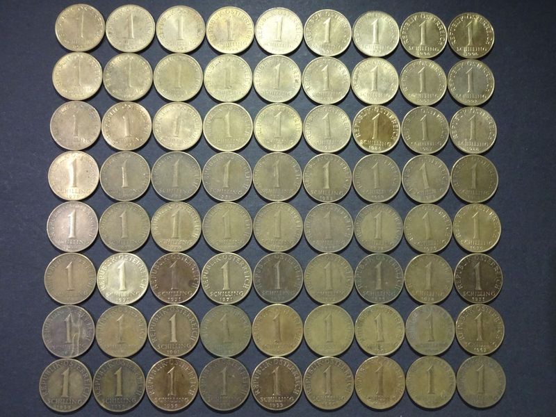 Münzen Set Österreich 1959 - 1996 1 Schilling