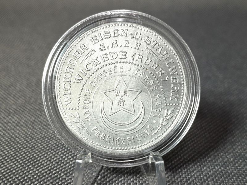 Probemünze Deutsches Kaiserreich 1915 3 Mark Materialprobe Wickeder Eisen Stahlwerk Arnsberg GmbH Selten Erhaltung! Probemünze Deutsches Kaiserreich 1915 3 Mark Materialprobe Wickeder Eisen Stahlwerk Arnsberg GmbH Selten Erhaltung!