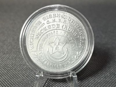 Probemünze Deutsches Kaiserreich 1915 3 Mark Materialprobe Wickeder Eisen Stahlwerk Arnsberg GmbH Selten Erhaltung!