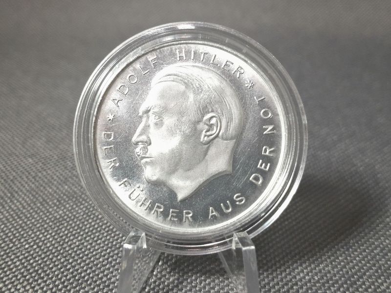 Medaille Drittes Reich 1929 Adolf Hitler Führer Aus Not Wählt 27. Oktober Propaganda Erhaltung!!
