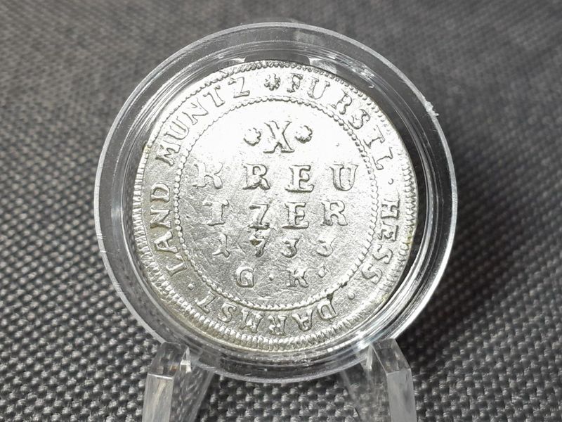 Silbermünze 1733 X 10 Kreuzer Altdeutschland Landgrafschaft Hessen Darmstadt Ernst Ludwig Silbermünze 1733 X 10 Kreuzer Altdeutschland Landgrafschaft Hessen Darmstadt Ernst Ludwig