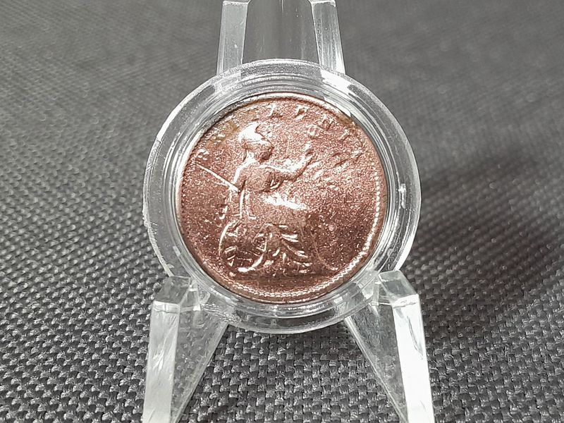 Münze Ionische Inseln 1849 1 Lepton Flügellöwe Britannia Punkt Jahr