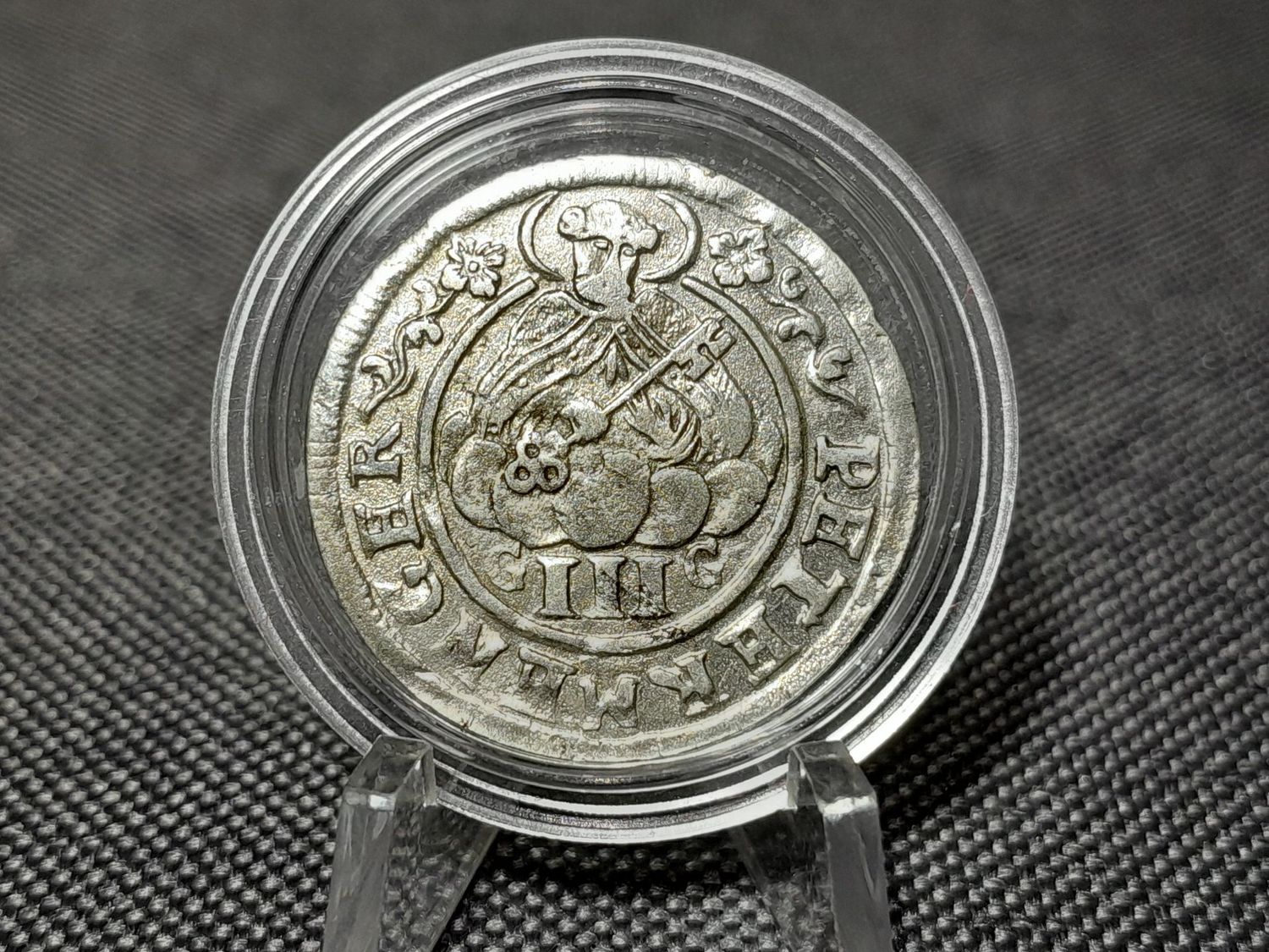 Silbermünze 1709 Trier Erzbistum 3 Albus Petermenger Johann Orsbeck Altdeutschland Silbermünze 1709 Trier Erzbistum 3 Albus Petermenger Johann Orsbeck Altdeutschland