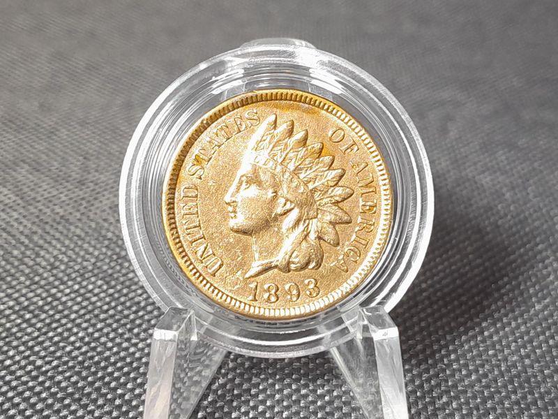 Münze USA 1893 1 Cent Indianer Indian Head Patina Erhaltung!