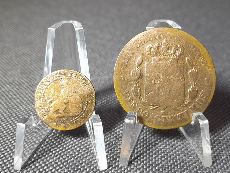 Münzen Set Spanien 1870 1879 1 5 Centimos König Alfonso XII.