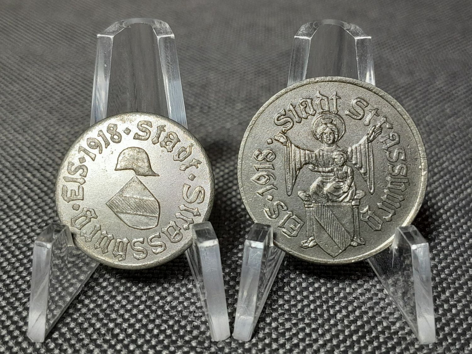 Münzen Set Kriegsgeld Deutsches Kaiserreich 1918 5 10 Pfennig Stadt Strassburg Notgeld Münzen Set Kriegsgeld Deutsches Kaiserreich 1918 5 10 Pfennig Stadt Strassburg Notgeld