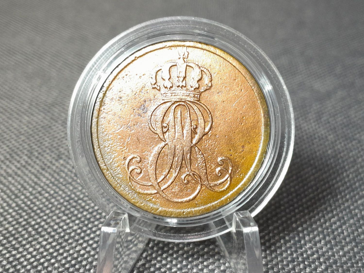 Münze Altdeutschland 1849 A 2 Pfennig Ernst August I. Hannover Clausthal Patina