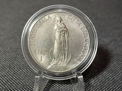 Münze Vatikan 1936 1 Lire Lira Citta del Vaticano Jungfrau Maria Papst Pius XI. Selten