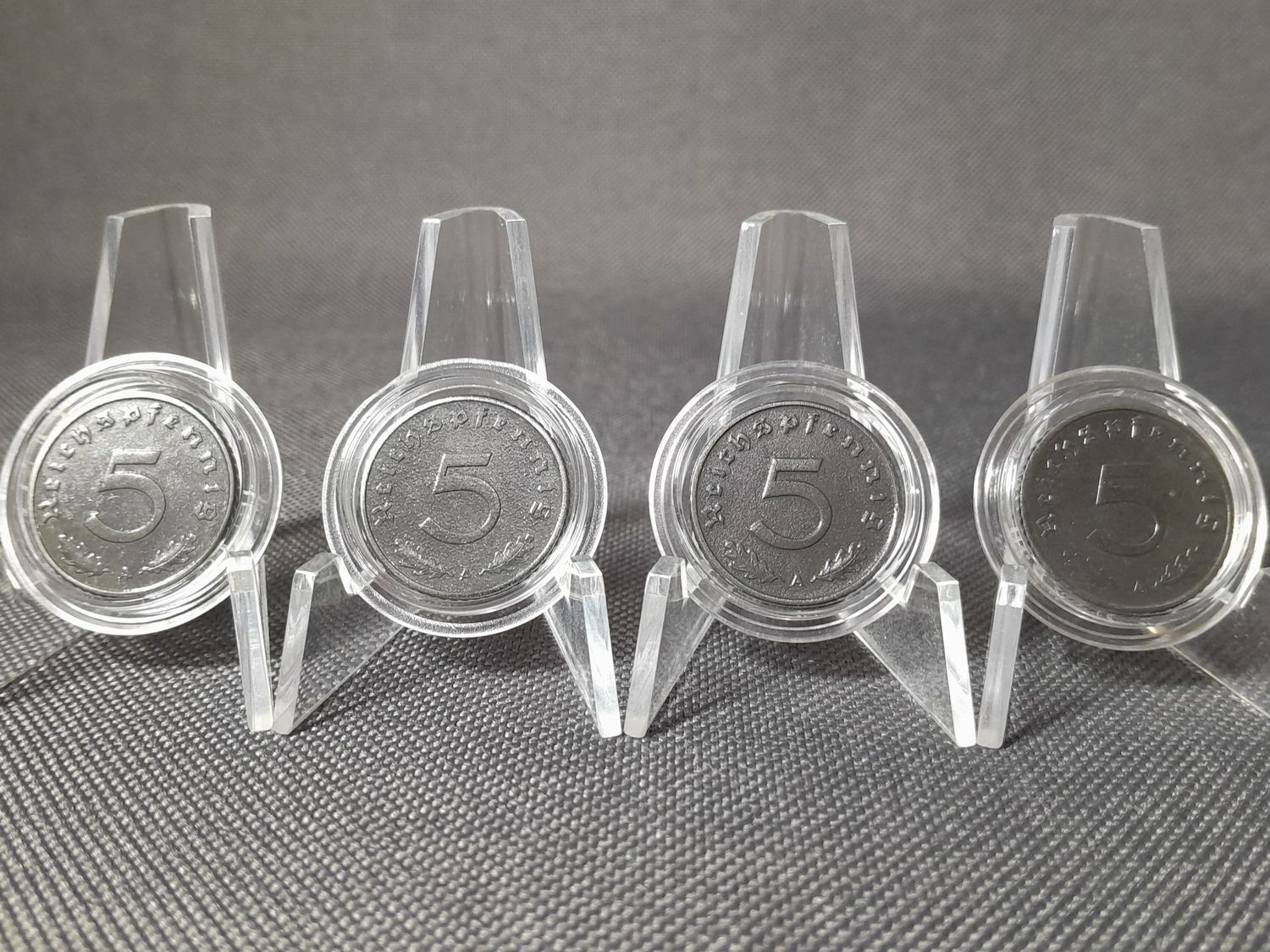 Münzen Set Drittes Reich 1940 1941 1942 1943 A 5 Reichspfennig Berlin Erhaltung!!!