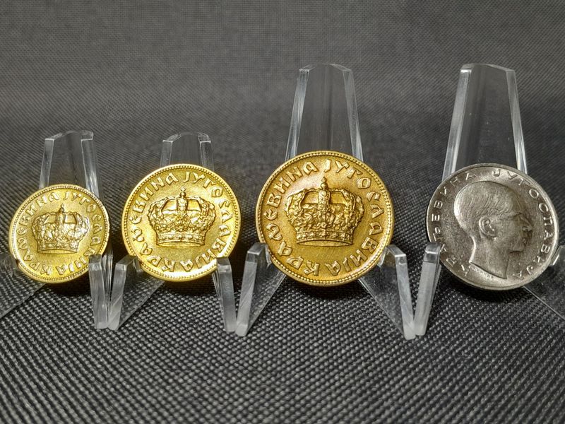 Münzen Set Königreich Jugoslawien 1938 50 Para 1 2 10 Dinar Dinara Peter II. Erhaltung