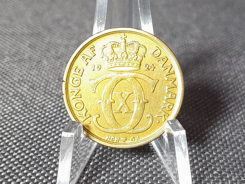 Münze Dänemark 1924 1/2 Krone ♥ HCN Christian X. Erhaltung! Münze Dänemark 1924 1/2 Krone ♥ HCN Christian X. Erhaltung!
