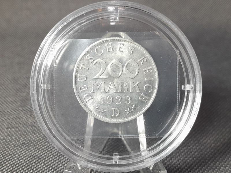 Münze Weimarer Republik 1923 D 200 Mark München Fehlprägung