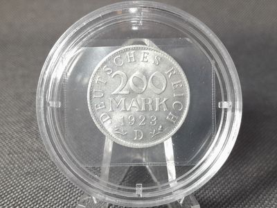 Münze Weimarer Republik 1923 D 200 Mark München Fehlprägung Münze Weimarer Republik 1923 D 200 Mark München Fehlprägung