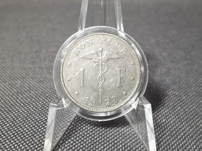 Münze Belgien 1923 1 Franc Franken Belgique Fehlprägung